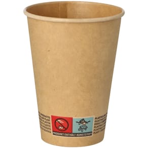 Trinkbecher PAPSTAR, 50 St., 0,18 l, braun