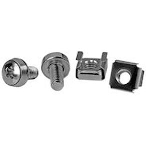 StarTech.com 100-pack M6-monteringsskruvar och korgmuttrar för