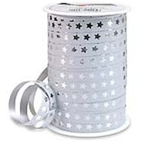 Ringelband, 10 mm x 100 m, Sternchen, weiß