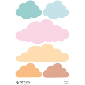 Haushaltsetiketten Avery Zweckform Wolke, bunt, 12 Stück