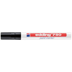 Lackmarker edding 750, 2–4 mm, schwarz