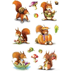 Schmucketikett HERMA Eichhörnchen, 18 Stück