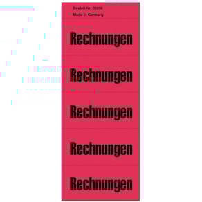Inhaltsschild 5896 Rechnungen, rot, 57 x 28 mm, 100 Stück