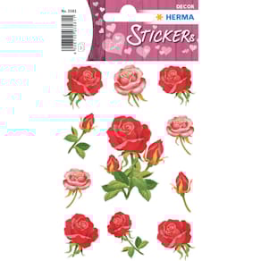 Schmucketikett HERMA Rosen, 33 Stück