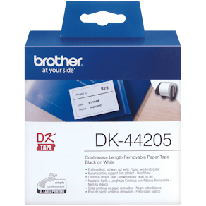 Etikett BROTHER Papp borttagbar vit