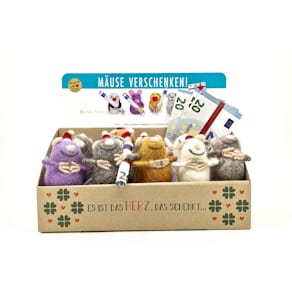 Dekorationsfigur Manufaktur Locnikar Filzmaus, sortiert, 6 cm