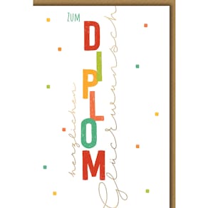 Glückwunschkarte zum Diplom