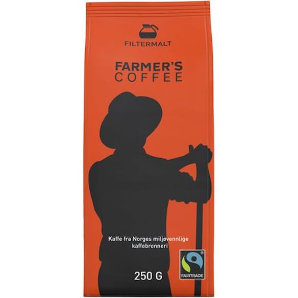 Kaffe FARMERS Fairtrade filtermalt 250g 12st