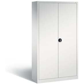Flügeltürenschrank CP, 4 Fachböden, lichtgrau