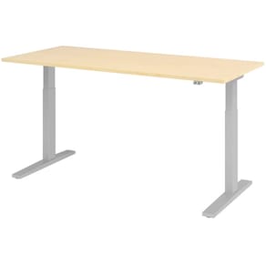 Schreibtisch HAMMERBACHER elektrisch höhenverstellbar, Ahorn/sil