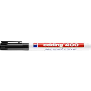 Märkpenna Edding 400 Svart, konisk, 1mm, 10st