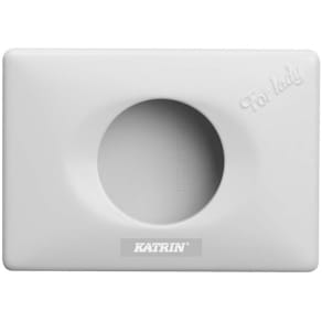Hygiejneposedispenser Katrin Ladybin, hvid, 95x32x135 mm
