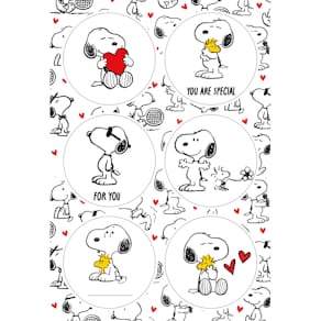 Sticker Braun + Company Snoopy Infinity, schwarz-weiß