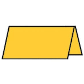 Tischkarte Rössler Paperado, 10 x 10 cm, ocker gerippt