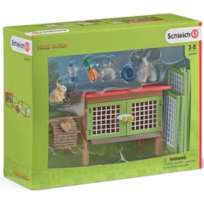 Spielzeugfigur SCHLEICH Kaninchenstall, inkl. Zubehör, ab 3 Jahre