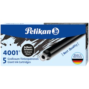 Tintenpatrone Pelikan 4001 GTP/5, Großraum, brillant-schwarz
