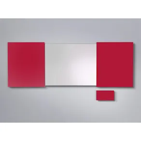 Konferensskåp Glas Röd, magnetisk