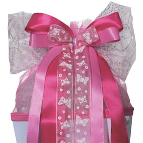 Schultütenschleife ROTH LED Glamour, pink, 500 mm