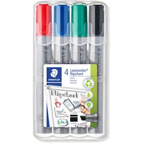 Flipchartmarker STAEDTLER Lumocolor, 2–5 mm, 4er Box