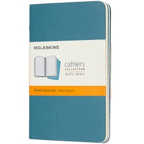 Cahier Journal Linjerad Pocket Brisk Blue 3-Pack