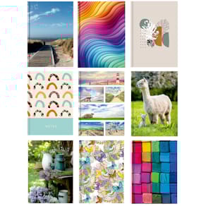 Notizbuch Noname, A5, 72 Blatt, unliniert, bunter Einband