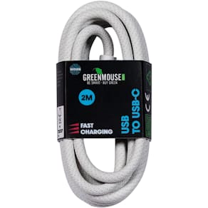 USB-kabel Greenmouse, USB-A naar USB-C, 2 m, geweven
