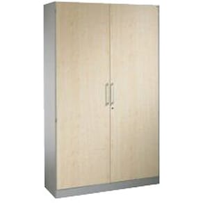 Flügeltürenschrank CP, 4 Fachböden, hellgrau
