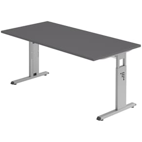 Schreibtisch HAMMERBACHER OS16, 160x80 cm, graphit/silber