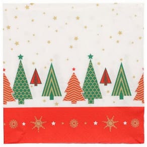 Servett Xmas Trees 3-lags 33x33cm 100/fp