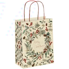 Geschenktragetasche ZÖWIE Wonderful Christmas, Graspapier, bunt