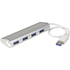 Startech Bärbar USB 3.0-hubb med 4 portar och inbyggd kabel