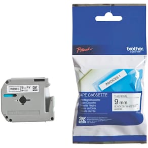 Schriftband Brother M-K221, 9 mm x 8 m, weiß/schwarz