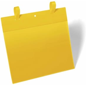 Lagerlomme Durable med strop A4 tværformat, gul
