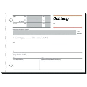 Quittungsblock Sigel, DIN A6, 50 Blatt