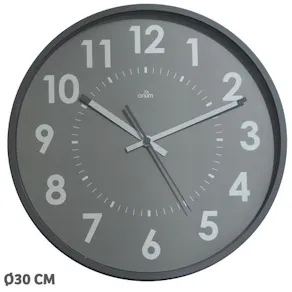 Väggur CEP Silent Ø30cm grå