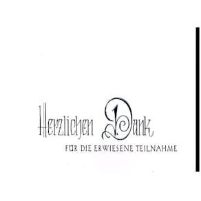 Trauerkarte Noname, ohne Blumendruck, 5 Stück, weiß/schwarz