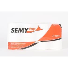 Toilettenpapier SEMY TOP, 8 x 250 Blatt, 3-lagig, hochweiß