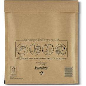 Luchtkussenenveloppen Mail Lite, goud, E/2, 220x260 mm, doos 200