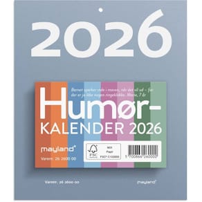 Afrivningskalender Mayland 101x66 mm, hvid, FSC Mix, 1 stk