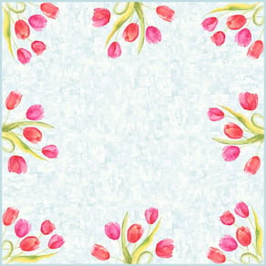 Snibbduk DUNICEL Tulips 84X84cm 20/fp