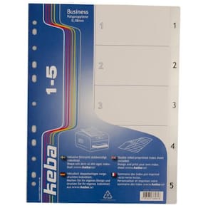 Plastregister KEBA A4 PP 1-5