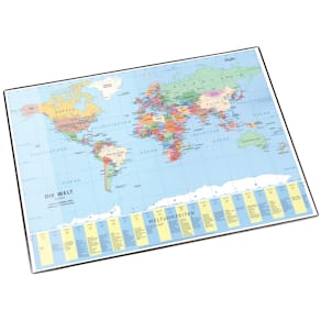 Schreibunterlage Läufer Weltkarte