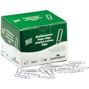 Büroklammern Durable, 32 mm, verzinkt