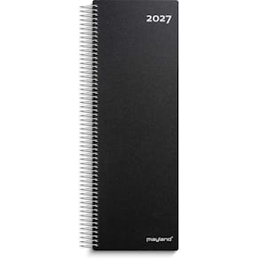 Dagskalender Mayland 2027, sort 125x327 mm, FSC
