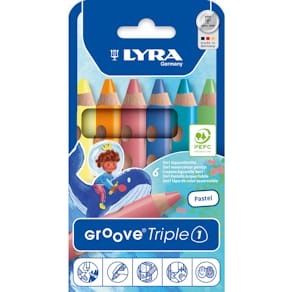 Farbstiftetui LYRA Groove Pastell, 6 Stück, sortiert