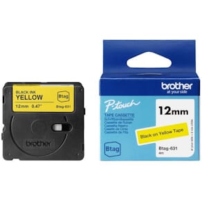 Tape BROTHER BTAG631 12mmx4m sort/gul