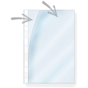 Plastficka A4 PP öppen kort&lång 25/fp