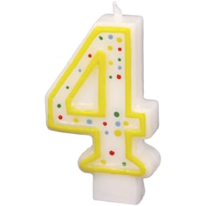 Geburtstagskerze Riethmüller Zahl 4, sortiert