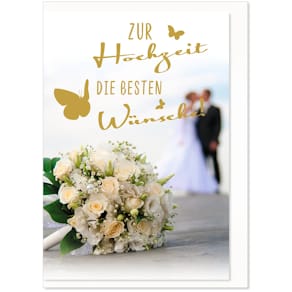 Vermählungskarte KOMMA³, bunt, inkl. Umschlag