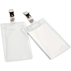 Namnskylt clips 60x90 mm stående 10-pack